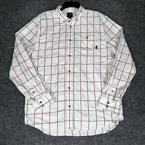 Vans Shirt Mens Large Plaid Long Sleeve Button-Down Skater Pocket Casual Adult‎
